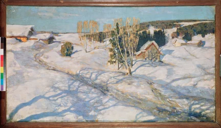 Neige bleue. Peinture de Stanislav Yulianovich Zhukovsky (Joukovski) (1873-1944), huile sur toile