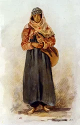 Illustration représentant une paysanne syrienne