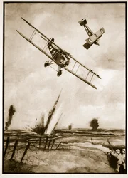 Mitraillage de tranchées, illustration de 