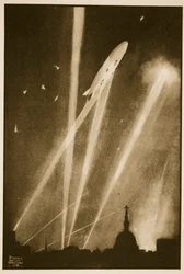 Raid Zeppelin sur Londres, illustration de 