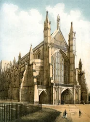 Cathédrale de Winchester, Hampshire, vers 1870