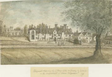 Blithfield Hall : aquarelle, nd [18ème siècle]