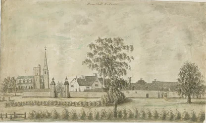 Hamstall Ridware - Église et manoir : peinture à l
