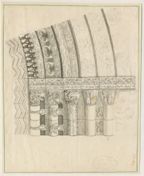 Église prieurale de Tutbury - Porte ouest : dessin à la plume et à la sépia, nd [1762-1802]