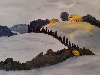 Toscane en deux couleurs