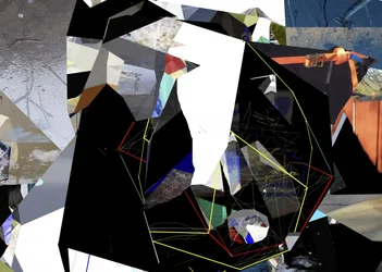 Collage géométrique abstrait