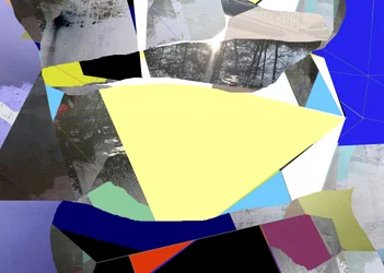 Collage abstrait « Lumière du soleil »