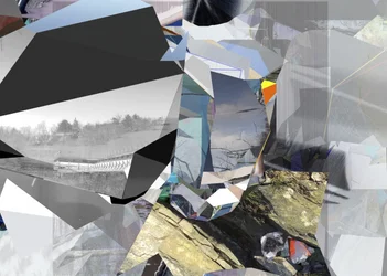 Paysage géométrique fragmenté