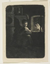 Jeune fille lisant près d