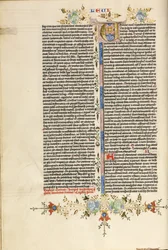 Initiale V décorée