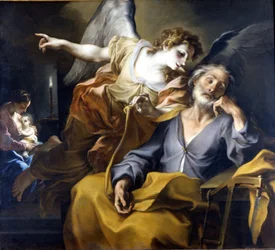 Le rêve de Joseph Peinture de Stefano Maria dit Legnanino (1660-1715) 1708 Museo Civico, Novara, Italie