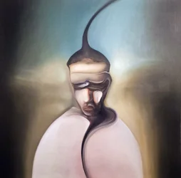 Figure surréaliste sombre