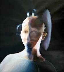 Tête abstraite énigmatique