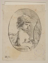 Un petit Cupidon avec son arc, de 