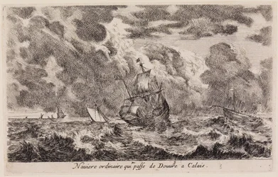 Vues de ports de mer : voilier allant de Douvres à Calais