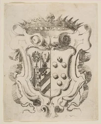 Armes des Médicis avec Della Rovere, 1637