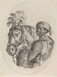 Palefrenier noir avec un cheval arabe, 1649-1650