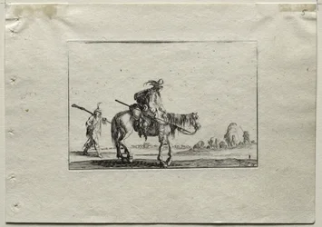 Caprices :  Soldat à cheval et fantassin