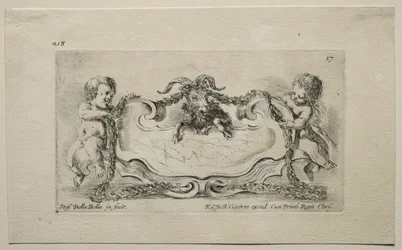 Collection de divers caprices et nouveaux dessins de cartouches et ornements : No 17