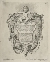 Collection de divers caprices et nouveaux dessins de cartouches et ornements : No 1, page de titre