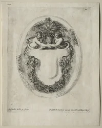 Collection de divers caprices et nouveaux dessins de cartouches et ornements : n° 10
