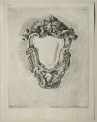 Collection de divers caprices et nouveaux dessins de cartouches et ornements : No 12