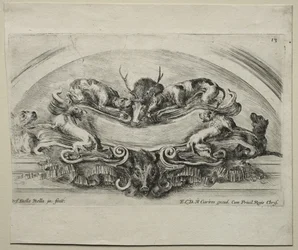 Collection de divers caprices et nouveaux dessins de cartouches et ornements : No 13