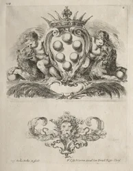 Collection de divers caprices et nouveaux dessins de cartouches et ornements : No. 6