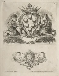 Collection de divers caprices et nouveaux dessins de cartouches et ornements : n°6