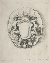 Collection de divers caprices et nouveaux dessins de cartouches et ornements : No 7