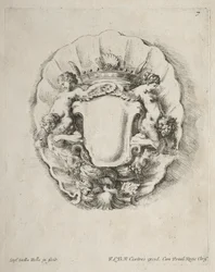 Collection de divers caprices et nouveaux dessins de cartouches et ornements : No 7