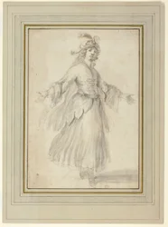 Danseuse en costume exotique