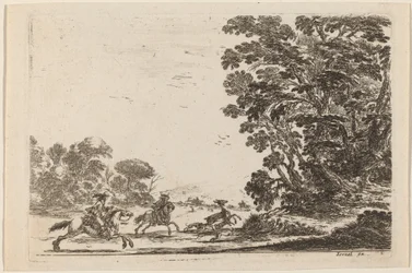 Forêt avec chasse au cerf, 1642