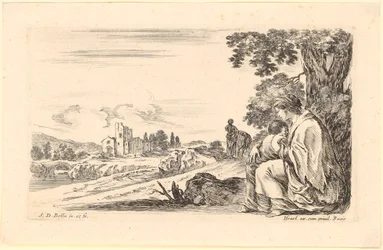 Femme avec enfant assise à l