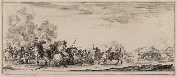 La paix et la guerre (Et pace et bello) : combat de cavaliers