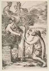 Frontispice pour Il Mercurio, III: Hercule plantant sa massue, 1652