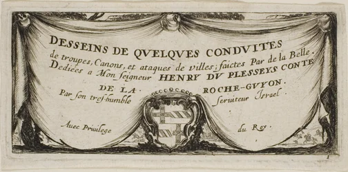 Frontispice de dessins de plusieurs mouvements de soldats