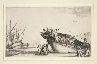 Scène de port d