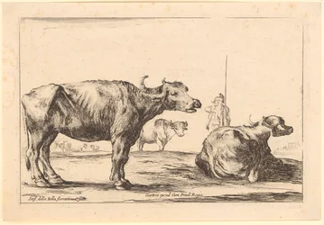 Vaches, planche 8 de la série «Figures diverses»