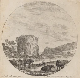 Paysage avec ruines antiques, 1646