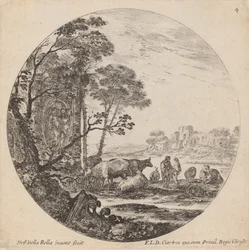 Paysage avec ruines romaines, 1646