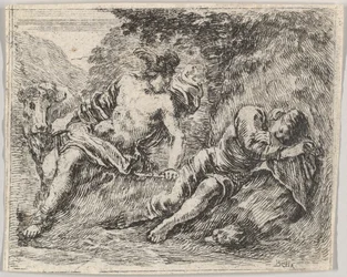 Mercure et Argos, du Jeu de la Mythologie, 1644