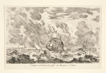 Navire ordinaire qui passe de Douvres à Calais, de la série Vues de ports de mer