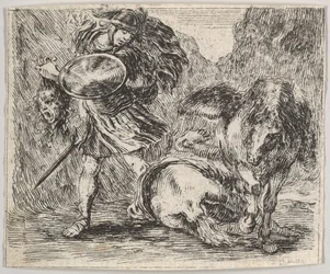 Persée et Méduse, du Jeu de la Mythologie, 1644