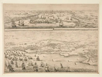 Plan du siège de La Rochelle, en 1628