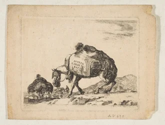 Planche 1 : un cheval de bât, de 