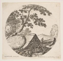 Fragments de monuments anciens, des Paysages et Ruines romains