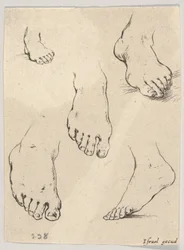 Planche 7 : Cinq pieds, du Livre pour apprendre à dessiner