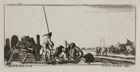 Planche neuf des Dessins de plusieurs mouvements par des soldats