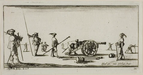 Planche Dix de Dessins de Plusieurs Mouvements par des Soldats